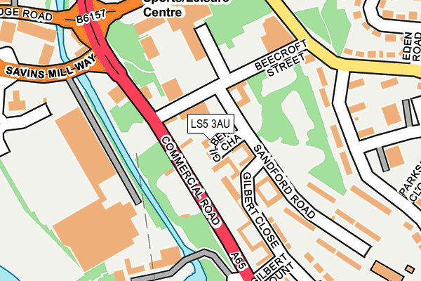 LS5 3AU map - OS OpenMap – Local (Ordnance Survey) LS5 3AU map - OS OpenMap – Local (Ordnance Survey)