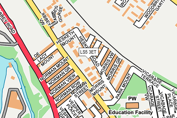 LS5 3ET map - OS OpenMap – Local (Ordnance Survey) LS5 3ET map - OS OpenMap – Local (Ordnance Survey)