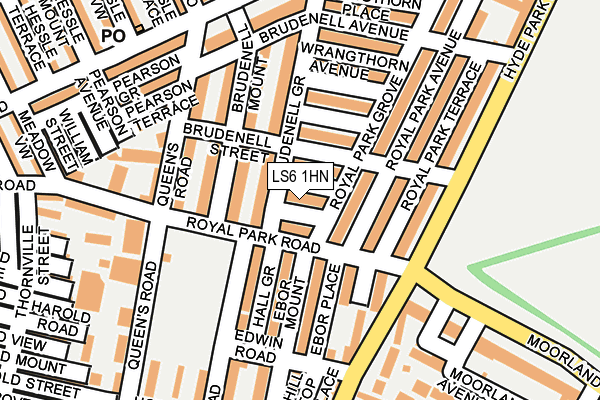 LS6 1HN map - OS OpenMap – Local (Ordnance Survey) LS6 1HN map - OS OpenMap – Local (Ordnance Survey)
