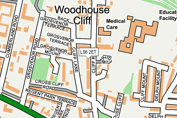 LS6 2ET map - OS OpenMap – Local (Ordnance Survey) LS6 2ET map - OS OpenMap – Local (Ordnance Survey)