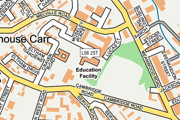 LS6 2ST map - OS OpenMap – Local (Ordnance Survey) LS6 2ST map - OS OpenMap – Local (Ordnance Survey)