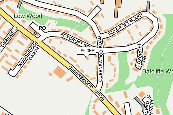 LS6 3EA map - OS OpenMap – Local (Ordnance Survey) LS6 3EA map - OS OpenMap – Local (Ordnance Survey)