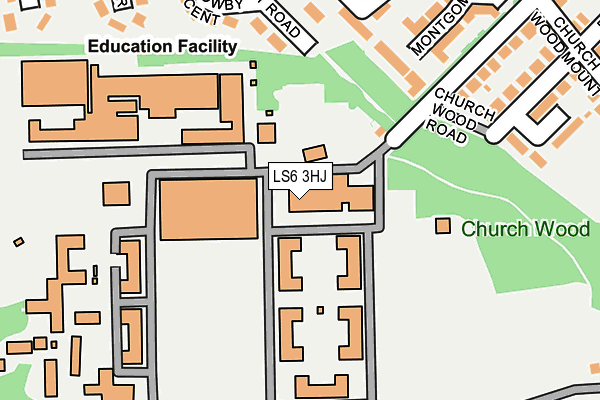 LS6 3HJ map - OS OpenMap – Local (Ordnance Survey) LS6 3HJ map - OS OpenMap – Local (Ordnance Survey)
