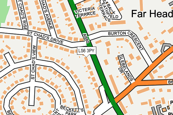 LS6 3PY map - OS OpenMap – Local (Ordnance Survey) LS6 3PY map - OS OpenMap – Local (Ordnance Survey)
