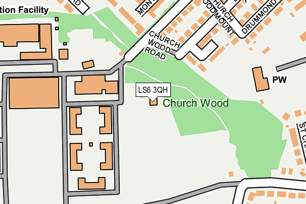 LS6 3QH map - OS OpenMap – Local (Ordnance Survey) LS6 3QH map - OS OpenMap – Local (Ordnance Survey)