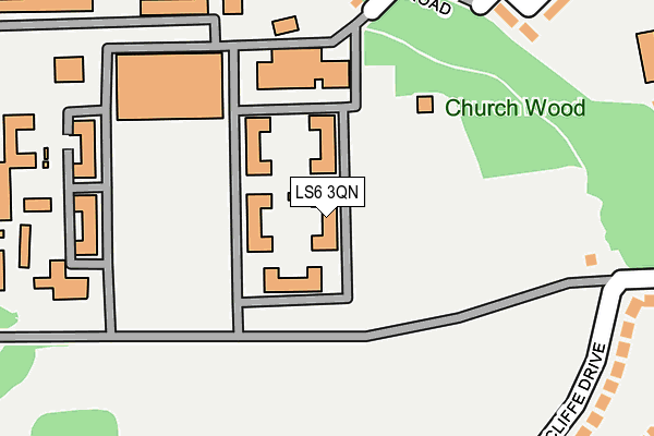LS6 3QN map - OS OpenMap – Local (Ordnance Survey) LS6 3QN map - OS OpenMap – Local (Ordnance Survey)