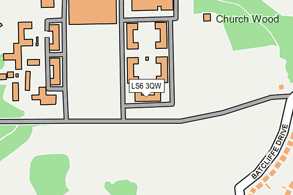 LS6 3QW map - OS OpenMap – Local (Ordnance Survey) LS6 3QW map - OS OpenMap – Local (Ordnance Survey)