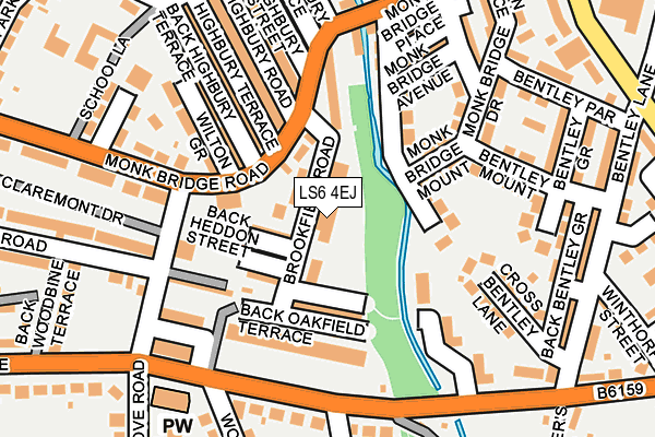 LS6 4EJ map - OS OpenMap – Local (Ordnance Survey) LS6 4EJ map - OS OpenMap – Local (Ordnance Survey)