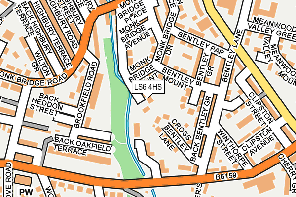 LS6 4HS map - OS OpenMap – Local (Ordnance Survey) LS6 4HS map - OS OpenMap – Local (Ordnance Survey)