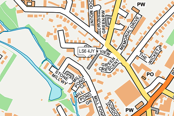 LS6 4JY map - OS OpenMap – Local (Ordnance Survey) LS6 4JY map - OS OpenMap – Local (Ordnance Survey)