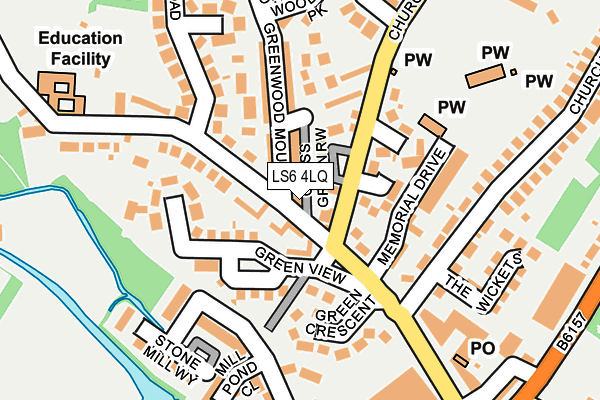 LS6 4LQ map - OS OpenMap – Local (Ordnance Survey) LS6 4LQ map - OS OpenMap – Local (Ordnance Survey)
