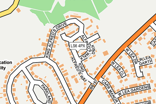 LS6 4PX map - OS OpenMap – Local (Ordnance Survey) LS6 4PX map - OS OpenMap – Local (Ordnance Survey)