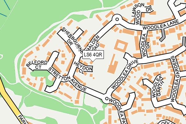 LS6 4QR map - OS OpenMap – Local (Ordnance Survey) LS6 4QR map - OS OpenMap – Local (Ordnance Survey)