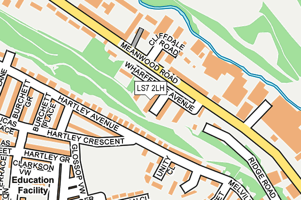 LS7 2LH map - OS OpenMap – Local (Ordnance Survey) LS7 2LH map - OS OpenMap – Local (Ordnance Survey)