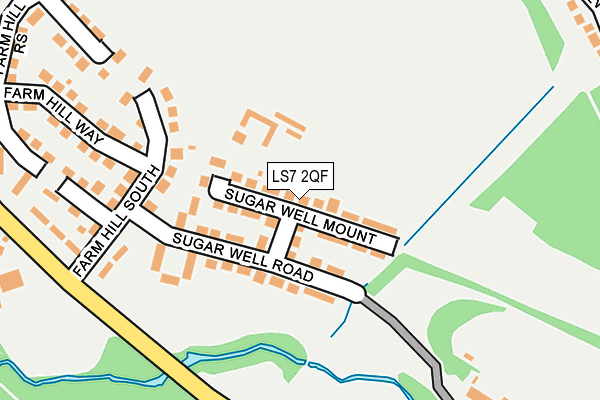 LS7 2QF map - OS OpenMap – Local (Ordnance Survey) LS7 2QF map - OS OpenMap – Local (Ordnance Survey)