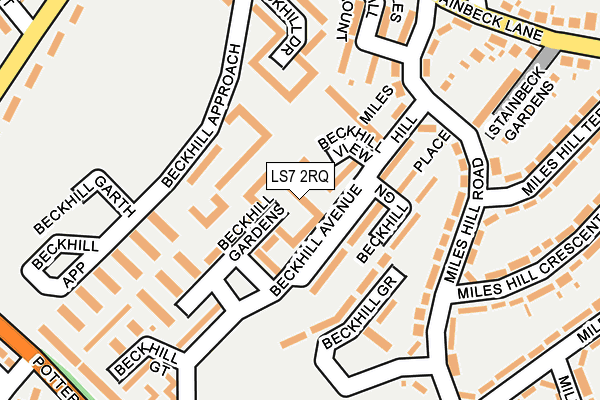 LS7 2RQ map - OS OpenMap – Local (Ordnance Survey) LS7 2RQ map - OS OpenMap – Local (Ordnance Survey)