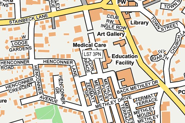 LS7 3PN map - OS OpenMap – Local (Ordnance Survey) LS7 3PN map - OS OpenMap – Local (Ordnance Survey)