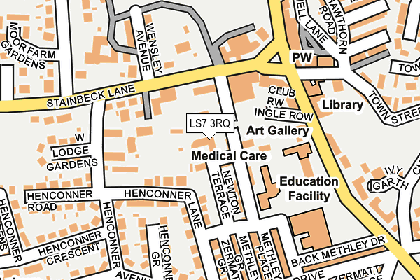 LS7 3RQ map - OS OpenMap – Local (Ordnance Survey) LS7 3RQ map - OS OpenMap – Local (Ordnance Survey)