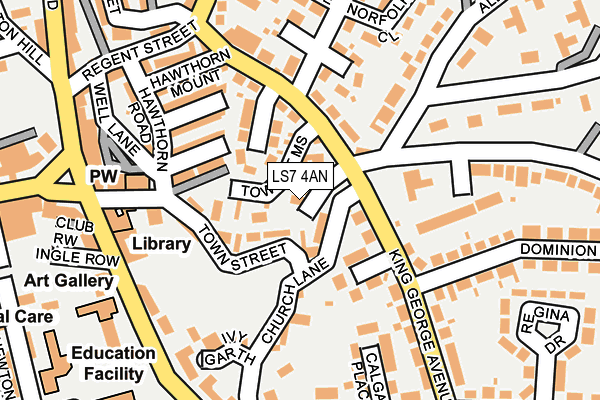 LS7 4AN map - OS OpenMap – Local (Ordnance Survey) LS7 4AN map - OS OpenMap – Local (Ordnance Survey)
