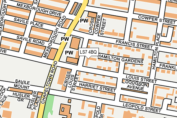 LS7 4BQ map - OS OpenMap – Local (Ordnance Survey) LS7 4BQ map - OS OpenMap – Local (Ordnance Survey)