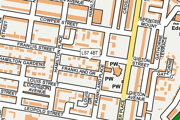 LS7 4BT map - OS OpenMap – Local (Ordnance Survey) LS7 4BT map - OS OpenMap – Local (Ordnance Survey)