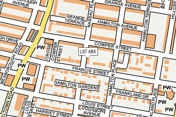 LS7 4BX map - OS OpenMap – Local (Ordnance Survey) LS7 4BX map - OS OpenMap – Local (Ordnance Survey)