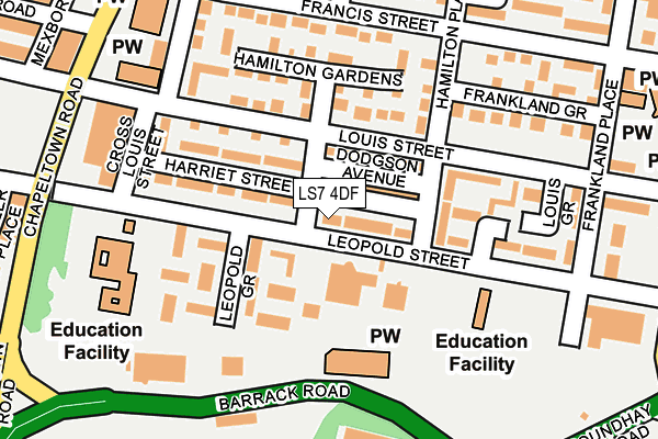 LS7 4DF map - OS OpenMap – Local (Ordnance Survey) LS7 4DF map - OS OpenMap – Local (Ordnance Survey)