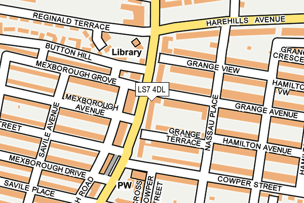 LS7 4DL map - OS OpenMap – Local (Ordnance Survey) LS7 4DL map - OS OpenMap – Local (Ordnance Survey)