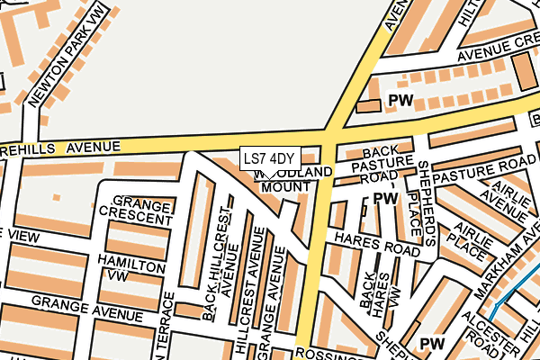 LS7 4DY map - OS OpenMap – Local (Ordnance Survey) LS7 4DY map - OS OpenMap – Local (Ordnance Survey)