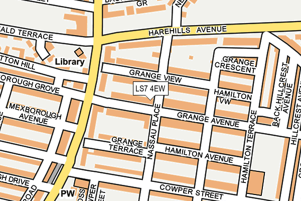 LS7 4EW map - OS OpenMap – Local (Ordnance Survey) LS7 4EW map - OS OpenMap – Local (Ordnance Survey)