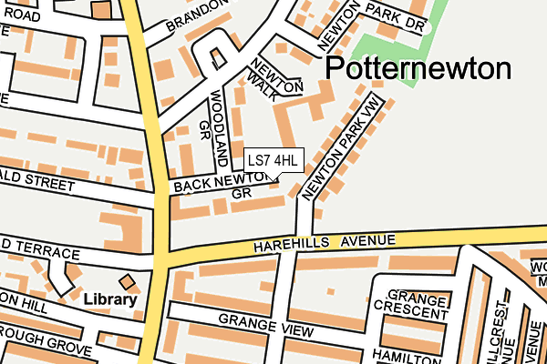 LS7 4HL map - OS OpenMap – Local (Ordnance Survey) LS7 4HL map - OS OpenMap – Local (Ordnance Survey)