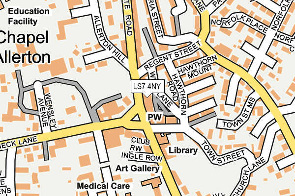 LS7 4NY map - OS OpenMap – Local (Ordnance Survey) LS7 4NY map - OS OpenMap – Local (Ordnance Survey)