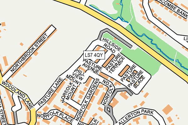 LS7 4QY map - OS OpenMap – Local (Ordnance Survey) LS7 4QY map - OS OpenMap – Local (Ordnance Survey)