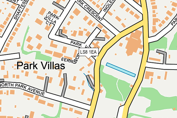 LS8 1EA map - OS OpenMap – Local (Ordnance Survey) LS8 1EA map - OS OpenMap – Local (Ordnance Survey)