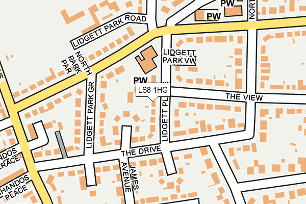 LS8 1HG map - OS OpenMap – Local (Ordnance Survey) LS8 1HG map - OS OpenMap – Local (Ordnance Survey)
