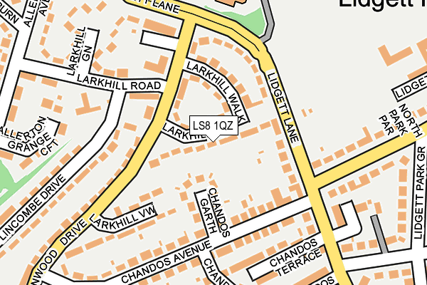 LS8 1QZ map - OS OpenMap – Local (Ordnance Survey) LS8 1QZ map - OS OpenMap – Local (Ordnance Survey)