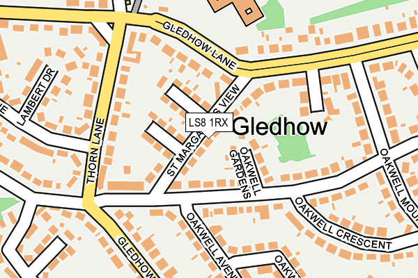 LS8 1RX map - OS OpenMap – Local (Ordnance Survey) LS8 1RX map - OS OpenMap – Local (Ordnance Survey)