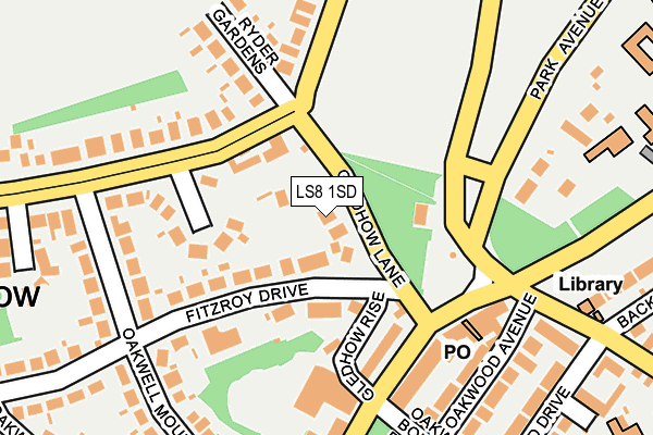 LS8 1SD map - OS OpenMap – Local (Ordnance Survey) LS8 1SD map - OS OpenMap – Local (Ordnance Survey)