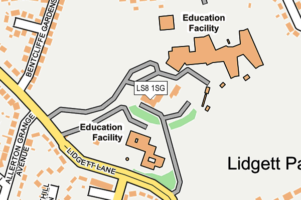 LS8 1SG map - OS OpenMap – Local (Ordnance Survey) LS8 1SG map - OS OpenMap – Local (Ordnance Survey)