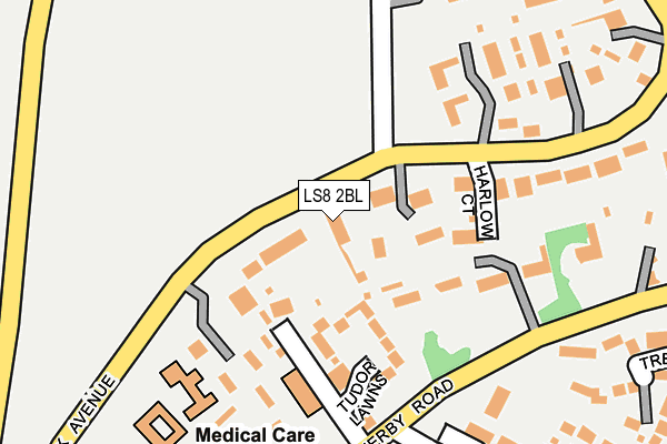 LS8 2BL map - OS OpenMap – Local (Ordnance Survey) LS8 2BL map - OS OpenMap – Local (Ordnance Survey)