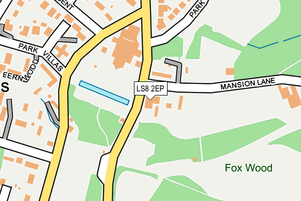 LS8 2EP map - OS OpenMap – Local (Ordnance Survey) LS8 2EP map - OS OpenMap – Local (Ordnance Survey)