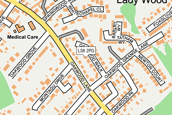 LS8 2PG map - OS OpenMap – Local (Ordnance Survey) LS8 2PG map - OS OpenMap – Local (Ordnance Survey)