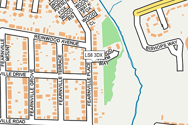 LS8 3DX map - OS OpenMap – Local (Ordnance Survey) LS8 3DX map - OS OpenMap – Local (Ordnance Survey)