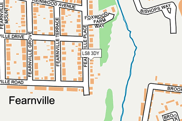 LS8 3DY map - OS OpenMap – Local (Ordnance Survey) LS8 3DY map - OS OpenMap – Local (Ordnance Survey)