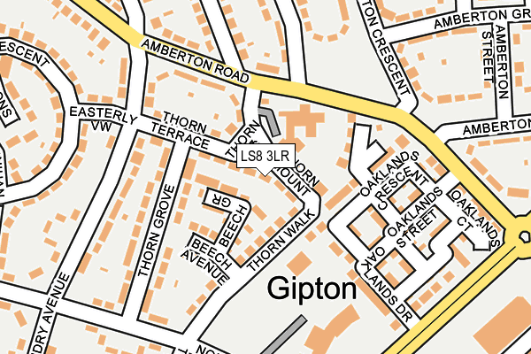 LS8 3LR map - OS OpenMap – Local (Ordnance Survey) LS8 3LR map - OS OpenMap – Local (Ordnance Survey)