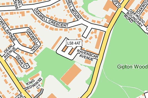 LS8 4AT map - OS OpenMap – Local (Ordnance Survey) LS8 4AT map - OS OpenMap – Local (Ordnance Survey)
