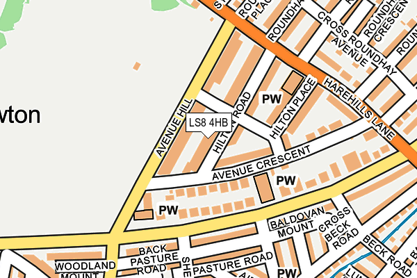 LS8 4HB map - OS OpenMap – Local (Ordnance Survey) LS8 4HB map - OS OpenMap – Local (Ordnance Survey)