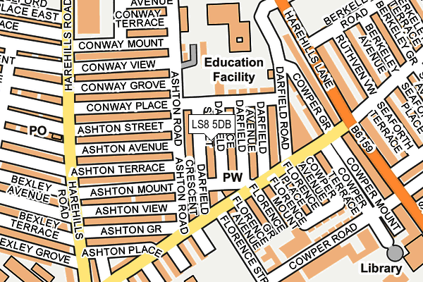 LS8 5DB map - OS OpenMap – Local (Ordnance Survey) LS8 5DB map - OS OpenMap – Local (Ordnance Survey)