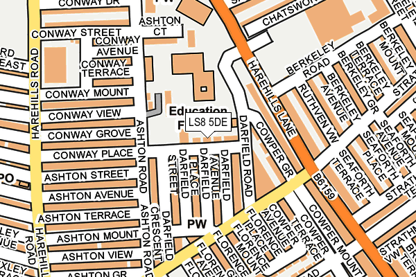 LS8 5DE map - OS OpenMap – Local (Ordnance Survey) LS8 5DE map - OS OpenMap – Local (Ordnance Survey)