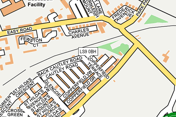 LS9 0BH map - OS OpenMap – Local (Ordnance Survey)